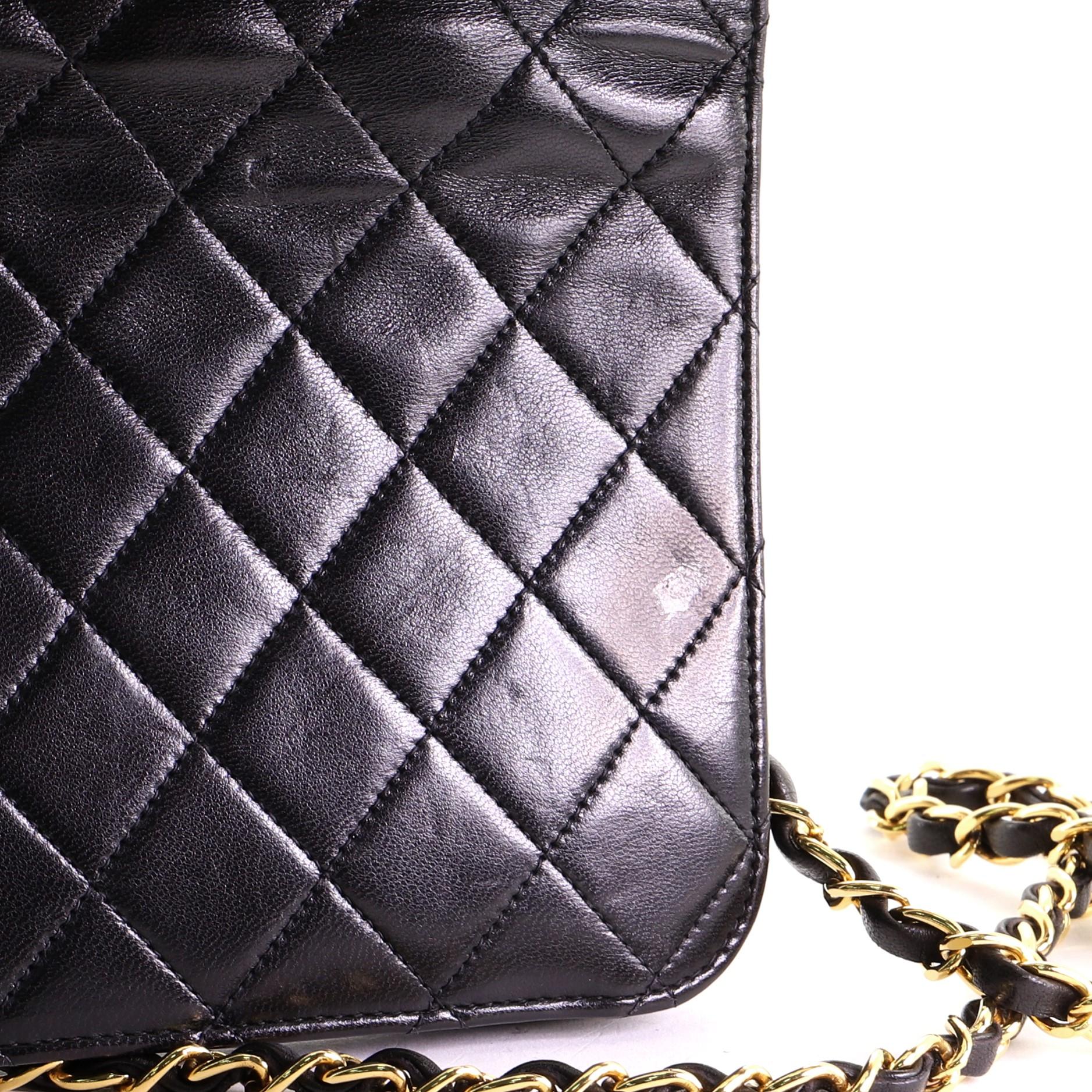 Chanel Vintage Full Flap Bag Quilted Lambskin Medium 2