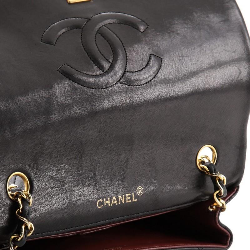Chanel Vintage Full Flap Bag Quilted Lambskin Medium 4