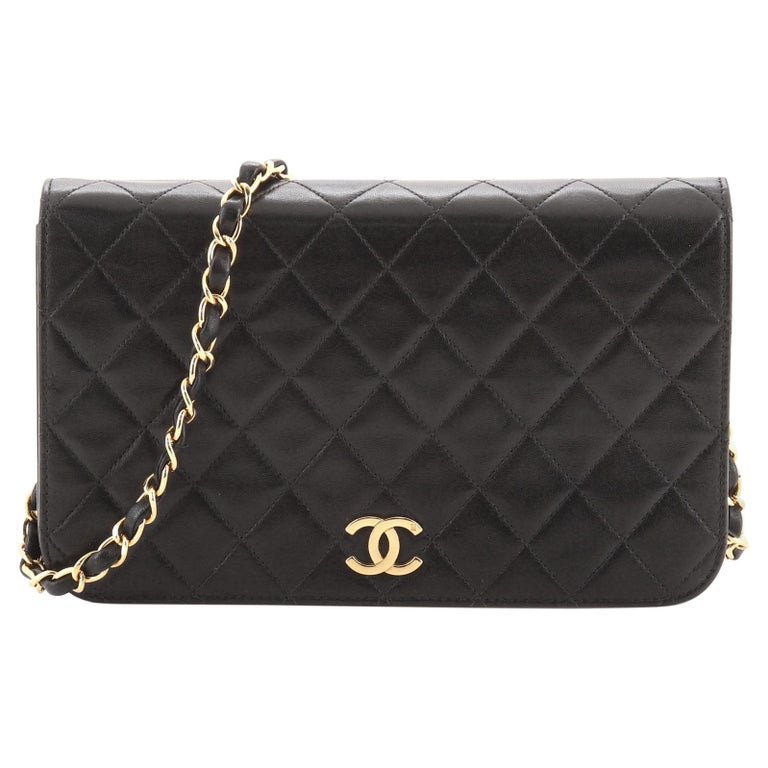 Chanel Vintage Full Flap Bag Quilted Lambskin Medium at 1stDibs