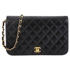 Chanel Vintage Full Flap Bag Quilted Lambskin Medium 