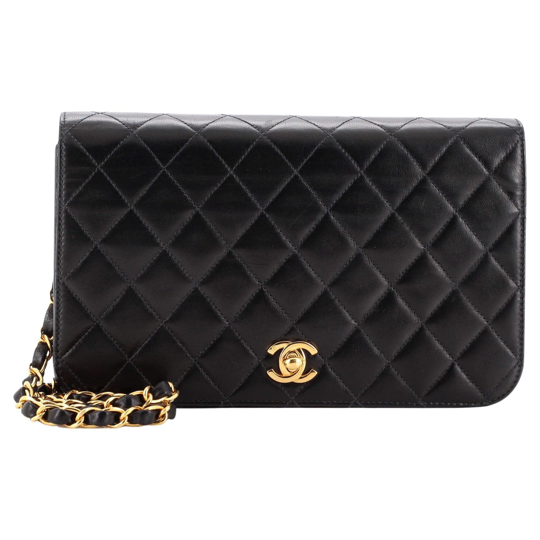 Chanel Vintage Full Flap Bag Quilted Lambskin Medium