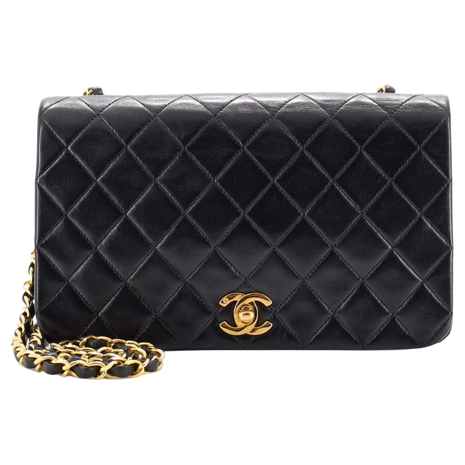 Chanel vintage full flap bag quilted lambskin medium clearance