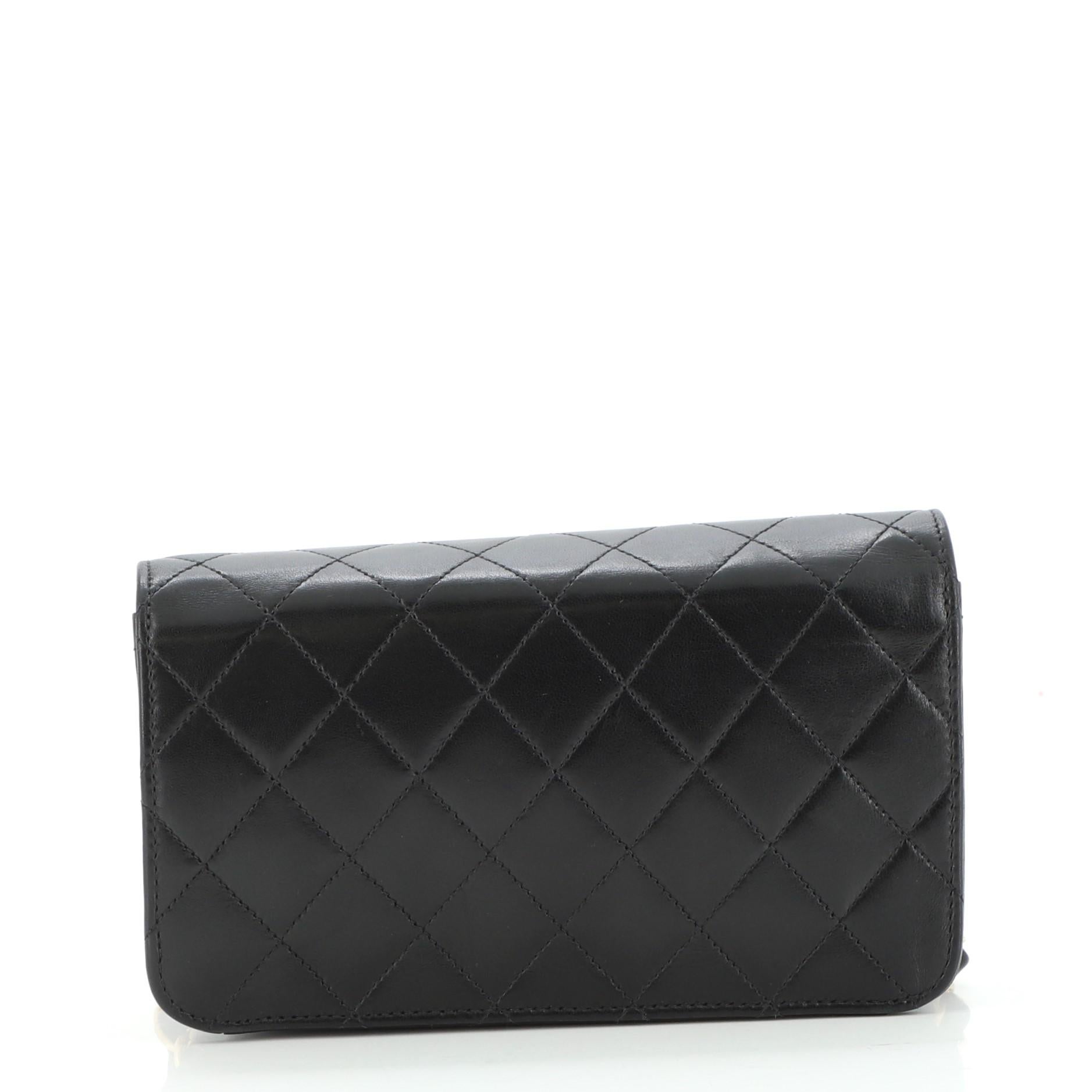 Chanel Vintage Full Flap Bag Quilted Lambskin Mini In Good Condition In NY, NY