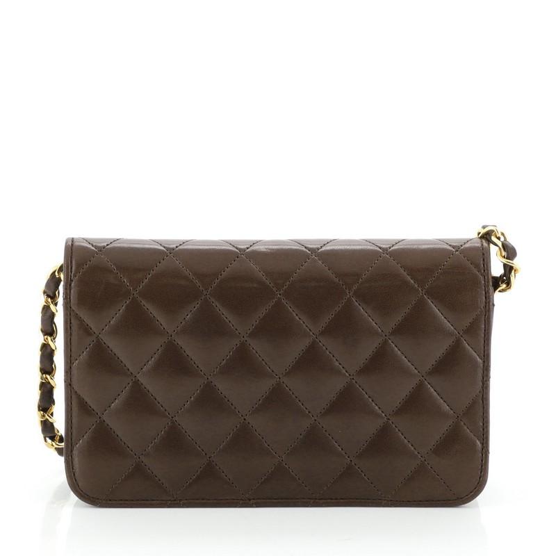 Chanel Vintage Full Flap Bag Quilted Lambskin Mini  In Good Condition In NY, NY