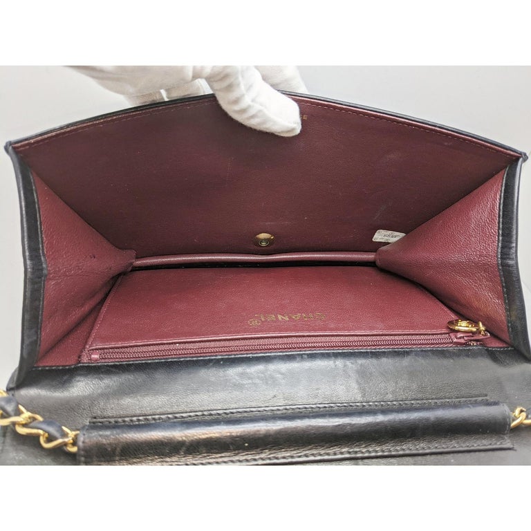 Chanel Vintage Classic Chain Shoulder Bag Single Flap Quilted Lamb L11