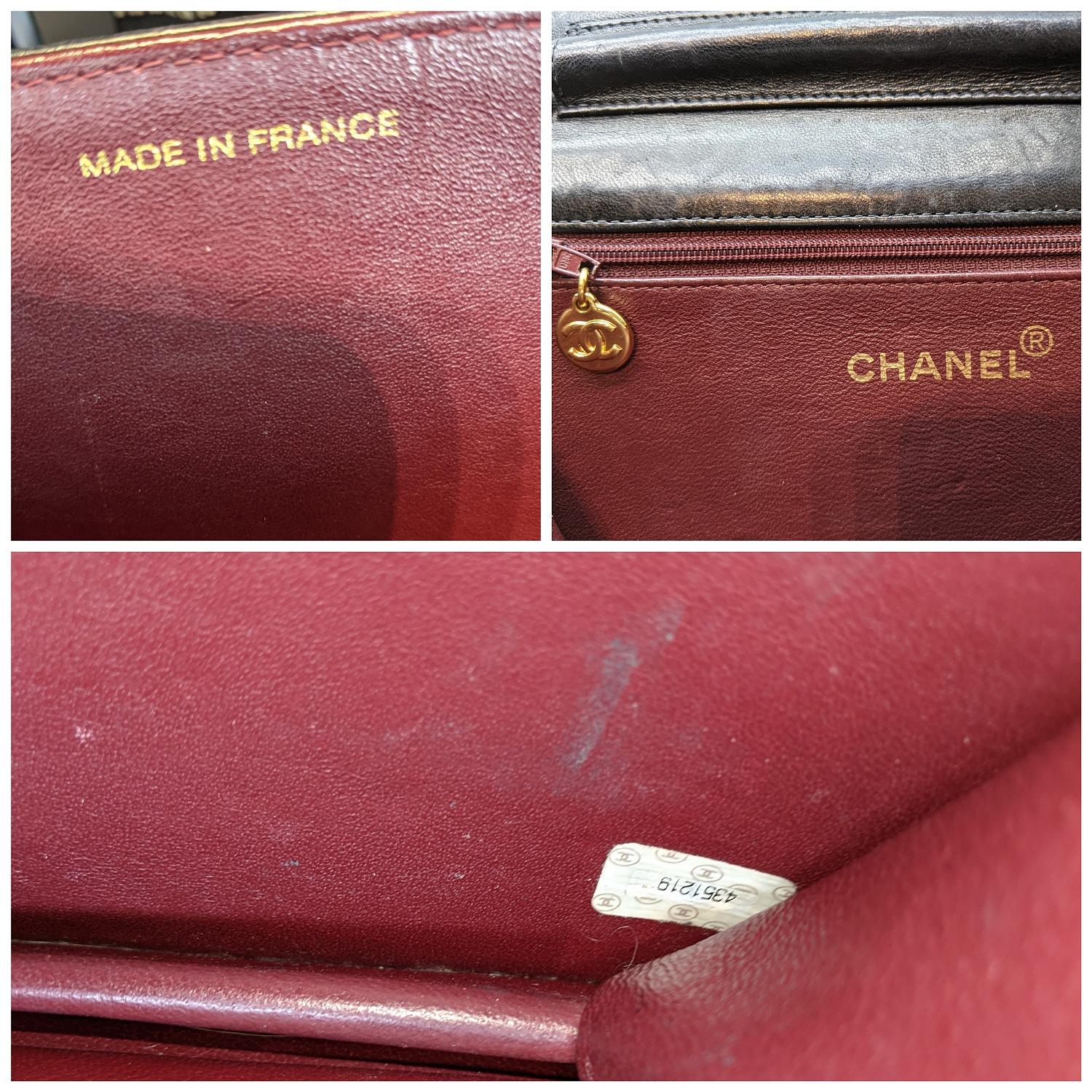 Chanel Vintage-Mini-Tasche aus gestepptem Lammfell mit voller Klappe 2