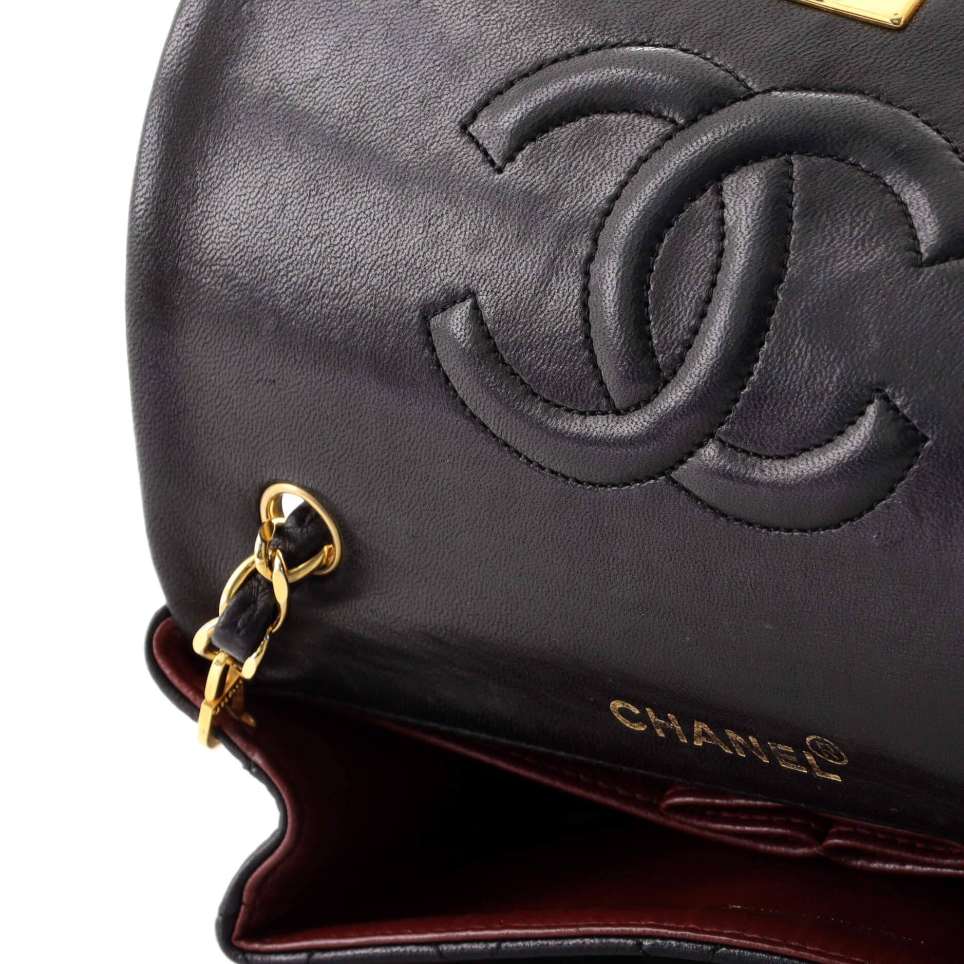 Chanel Vintage Full Flap Bag Quilted Lambskin Mini 2