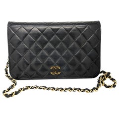 Chanel Vintage Full Flap Bag Quilted Lambskin Mini