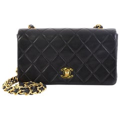 Chanel Vintage Full Flap Bag Quilted Lambskin Mini 