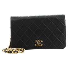 Chanel Vintage Full Flap Bag Quilted Lambskin Mini