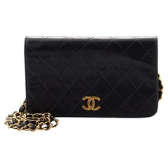 Chanel Vintage Full Flap Bag Quilted Lambskin Mini