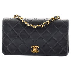 Chanel Vintage Full Flap Bag Quilted Lambskin Mini