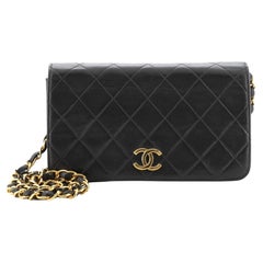 Chanel Vintage Full Flap Bag Quilted Lambskin Mini