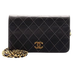 Chanel Vintage Full Flap Bag Quilted Lambskin Mini