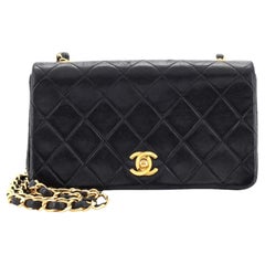 Chanel Vintage Full Flap Bag Quilted Lambskin Mini