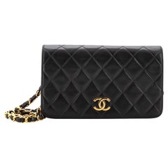 Chanel Vintage Full Flap Bag Quilted Lambskin Mini