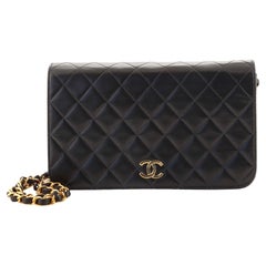 Chanel Vintage Full Flap Bag Quilted Lambskin Small