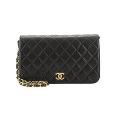 Chanel Vintage Full Flap Bag Quilted Lambskin Small