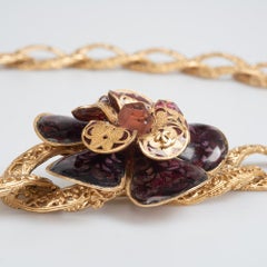 CHANEL Vintage Gilt Metal Chain Belt