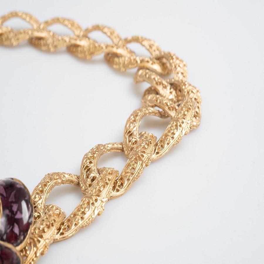 Vergoldeter Vintage-Metallgrtel von CHANEL im Zustand „Gut“ im Angebot in Paris, FR