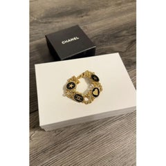 Chanel Vintage Gold CC Heart Star Black Coin Bracelet, circa 2001