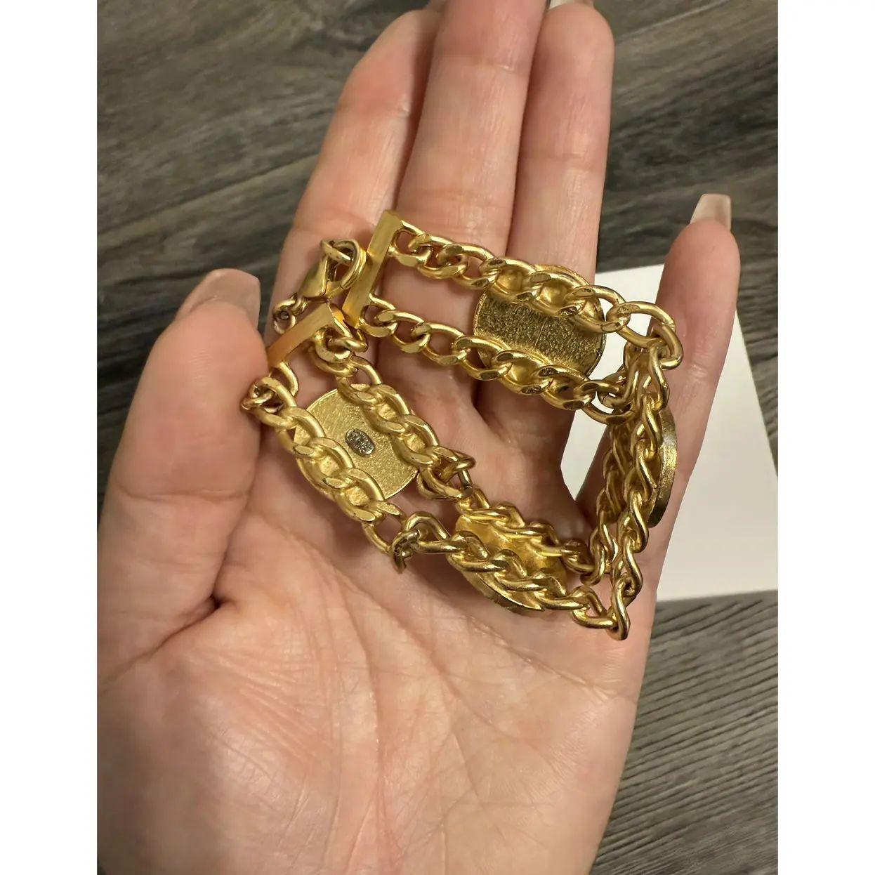 Chanel Vintage Gold CC Heart Star Black Coin Bracelet, circa 2001 For Sale 2