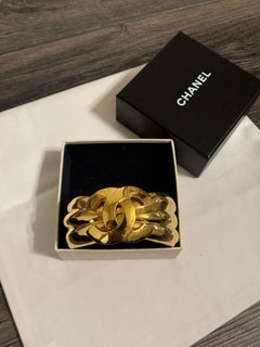 CHANEL Vintage Gold CC Statement Manschettenarmband, 1997