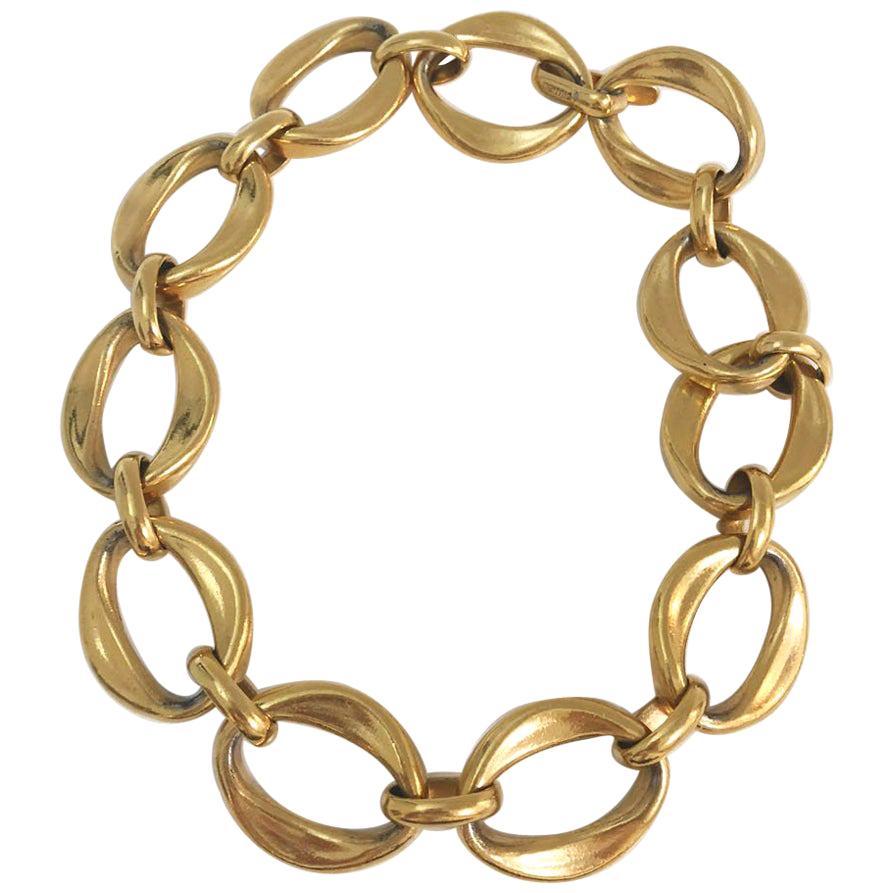 Chanel Vintage Gold Chain Choker Necklace