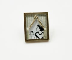 Chanel Vintage Gold Coco Frame Small Pin
