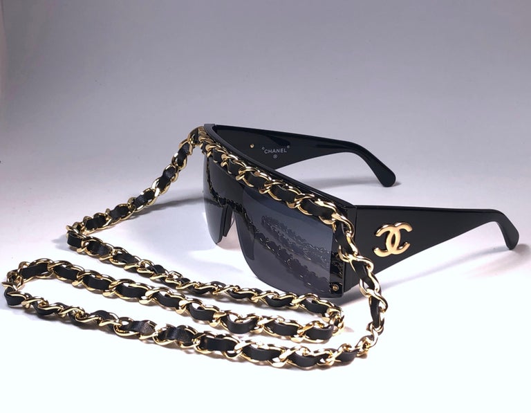 Chanel Vintage Gold Hardware Fall / Winter 1992 Sunglasses Made In
