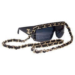 Chanel Vintage Gold Hardware Fall / Winter  1992 Sunglasses Made In Italy