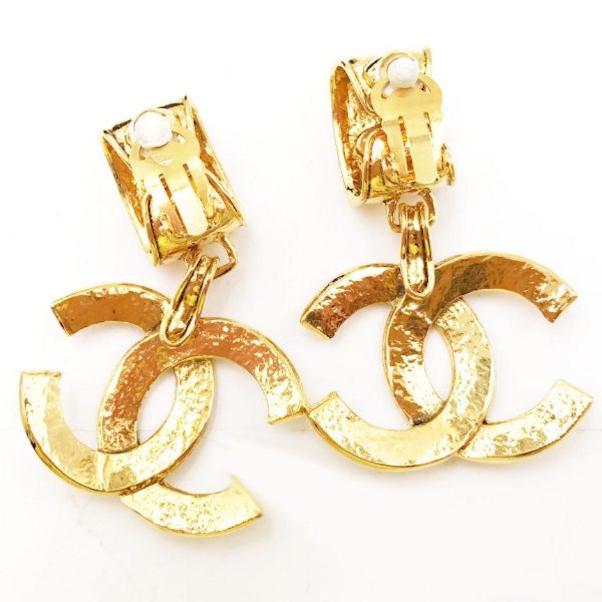 gold evening earrings