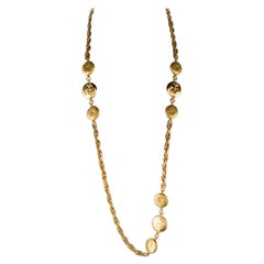CHANEL Vintage Gold Mademoiselle Charm Station Necklace