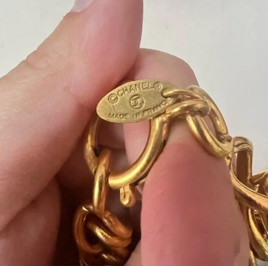 Chanel Vintage Gold Medallion Coin CC Collar Necklace For Sale 3