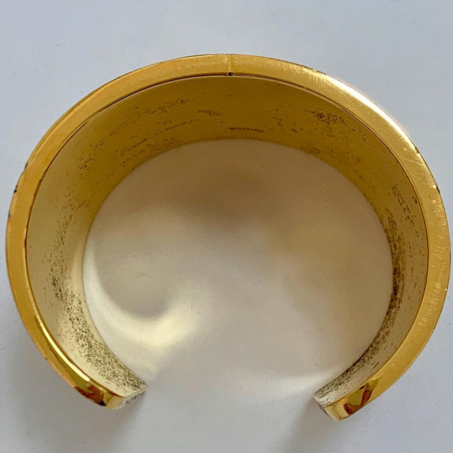 CHANEL Vintage Gold Metal Cuff 6