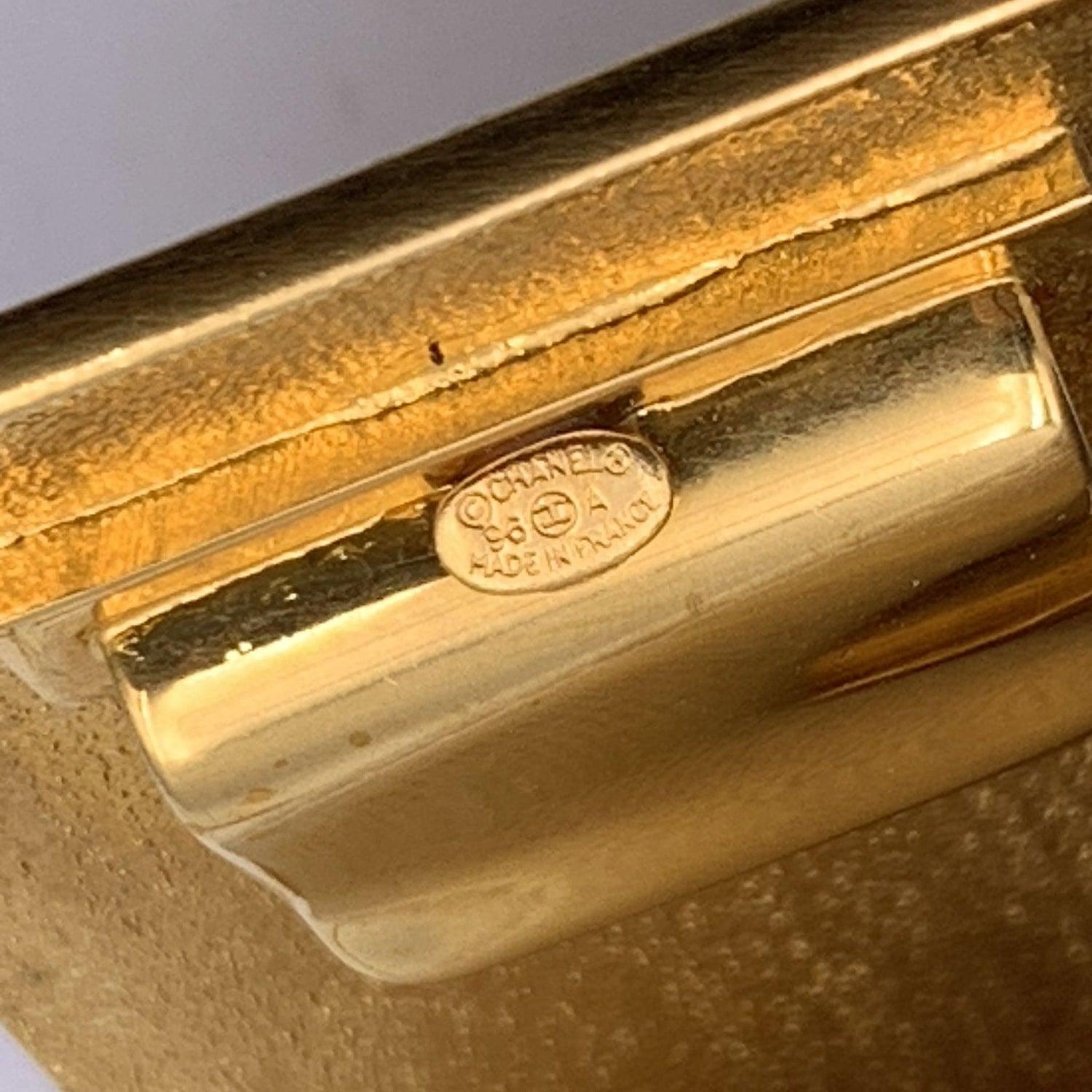 Chanel Vintage Gold Metal Multi Chain Belt Logo Plate 2
