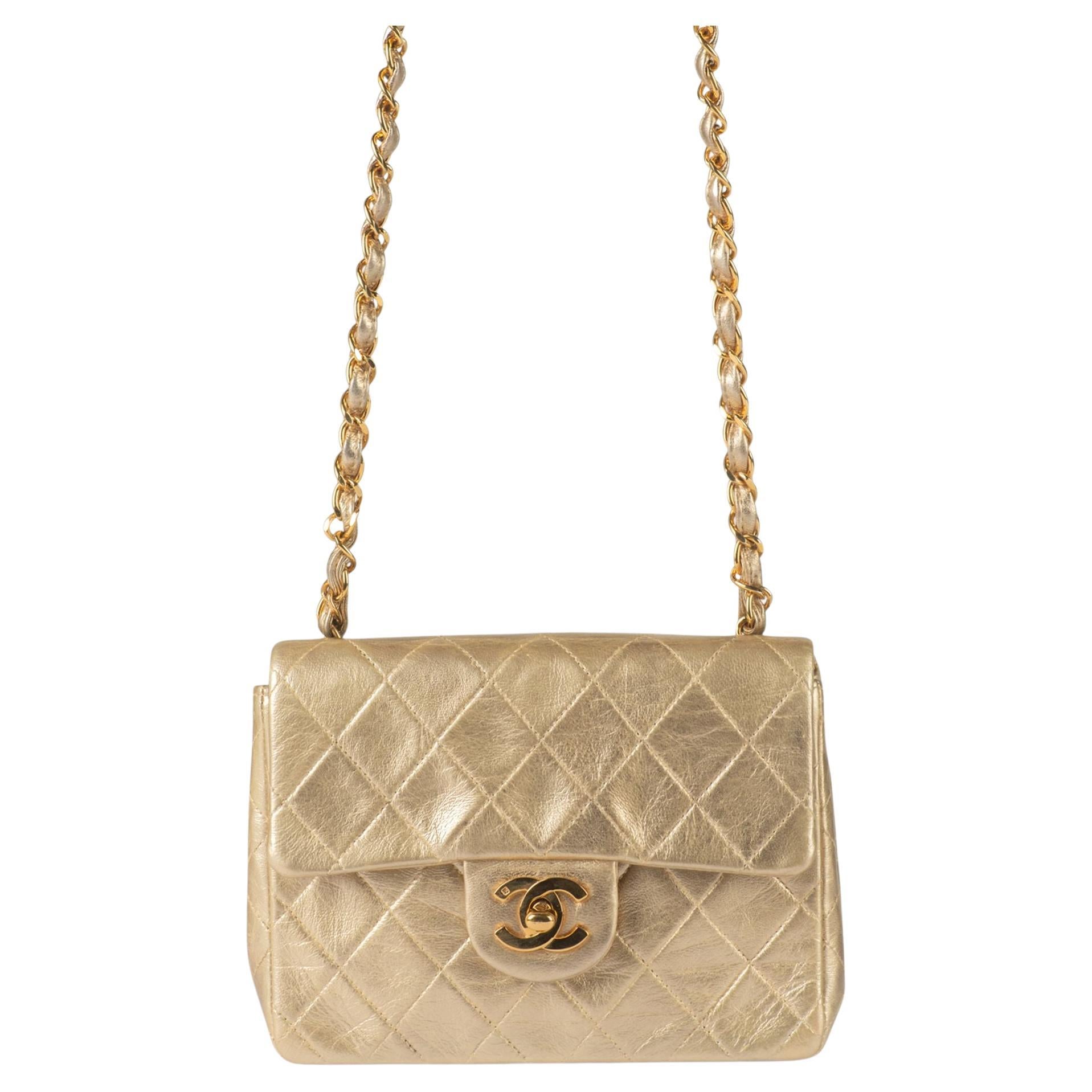 Chanel Vintage Gold Mini CrossBody Flap
