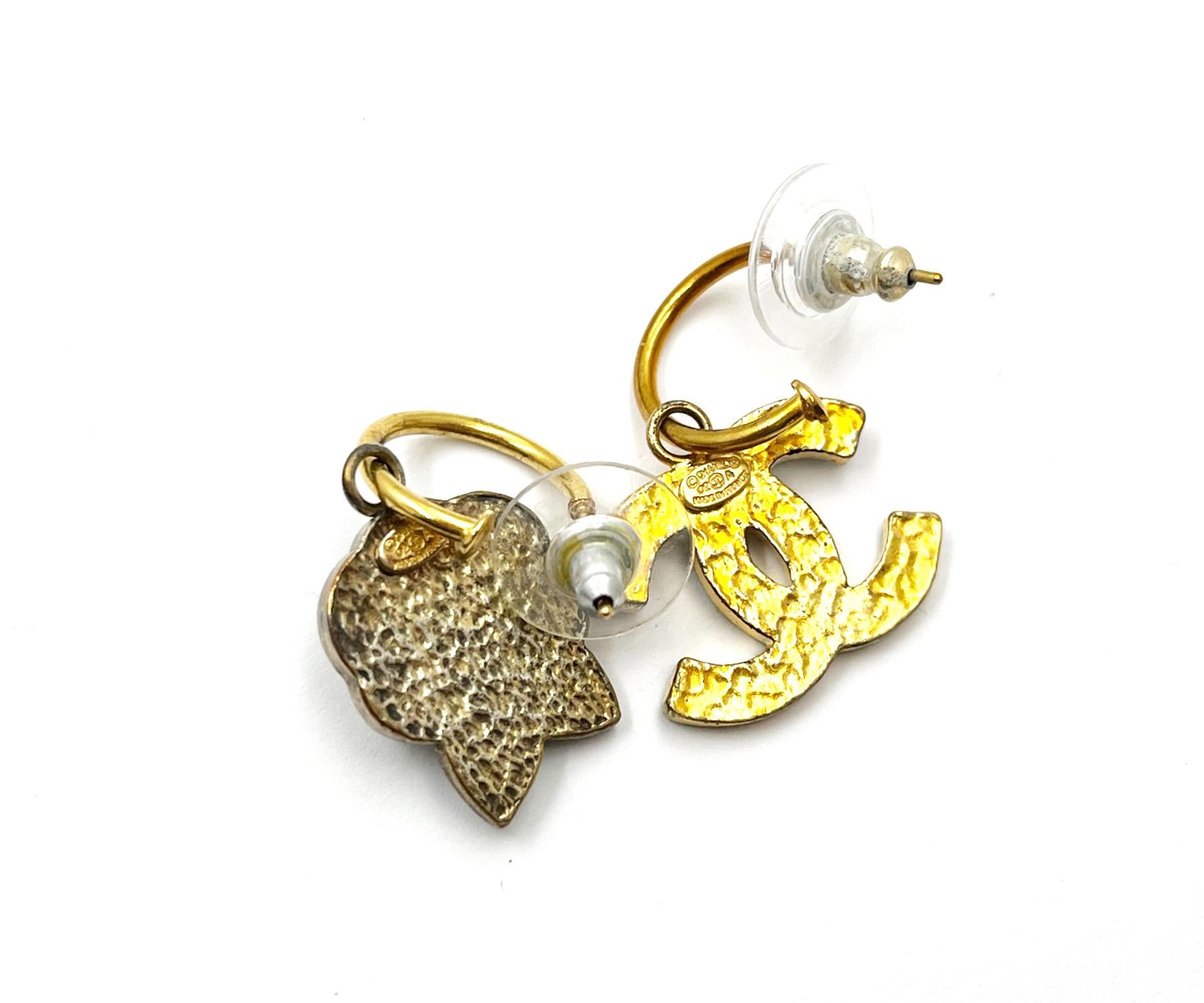 vintage gold chanel earrings