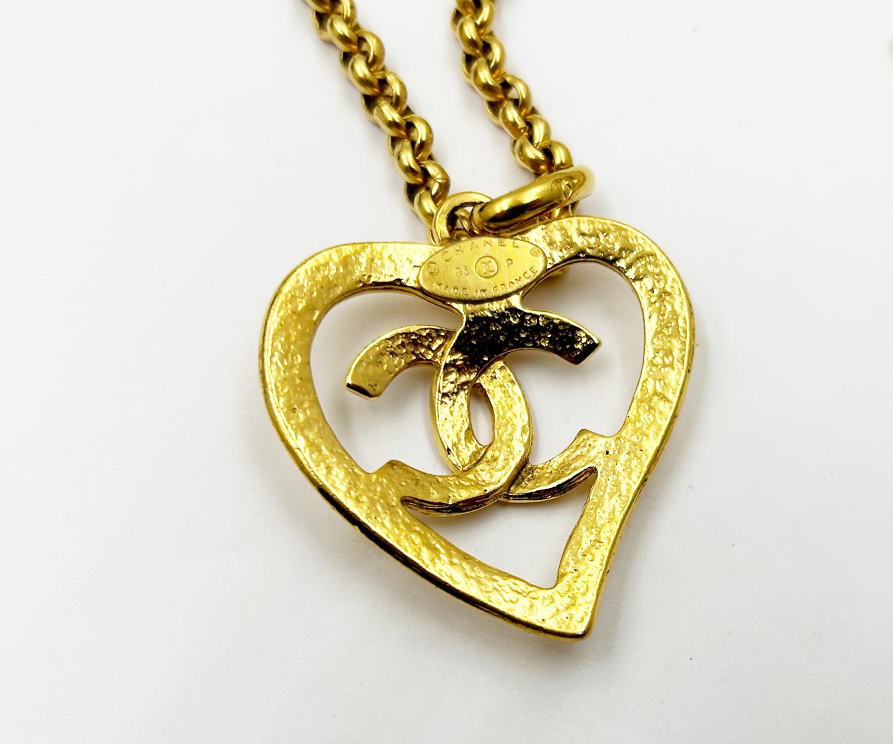 chanel necklace heart