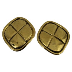 Chanel Vintage Gold Plated Earrings