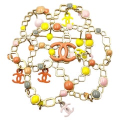 Chanel Vintage Vergoldete Geo-Blumen- Candy Pop Große Brosche  