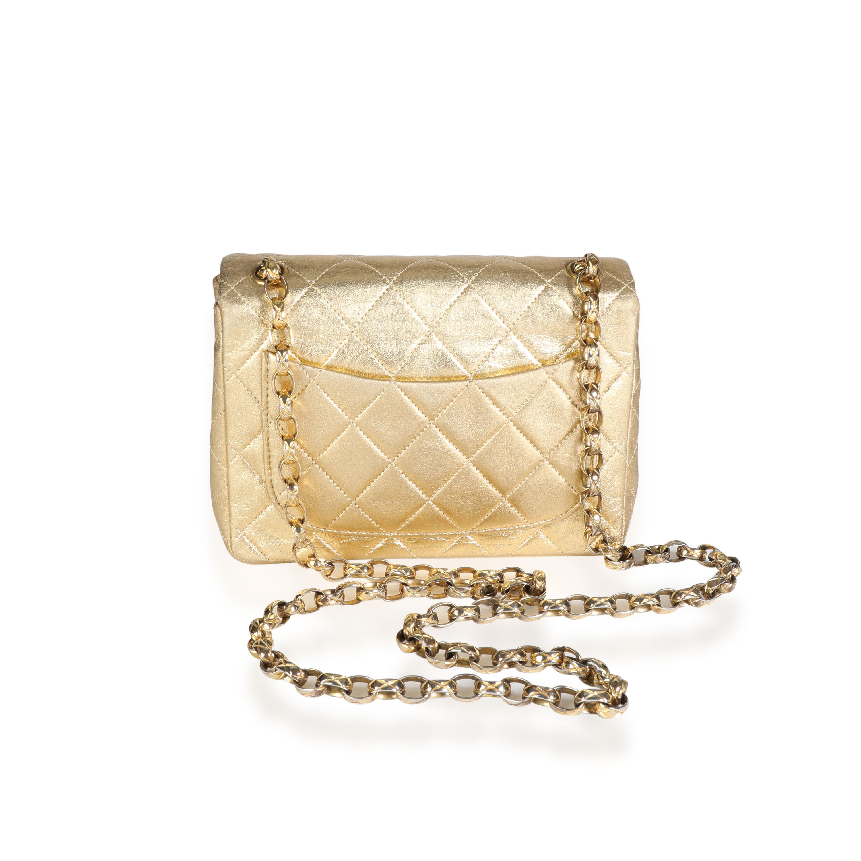 chanel mini flap bag gold