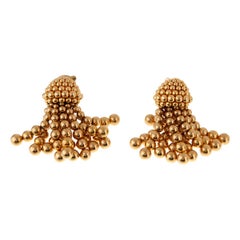 Chanel Retro Gold Tassle Drop Earrings