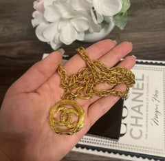 Chanel Vintage Gold Textured CC Multi Strand Charm Bracelet