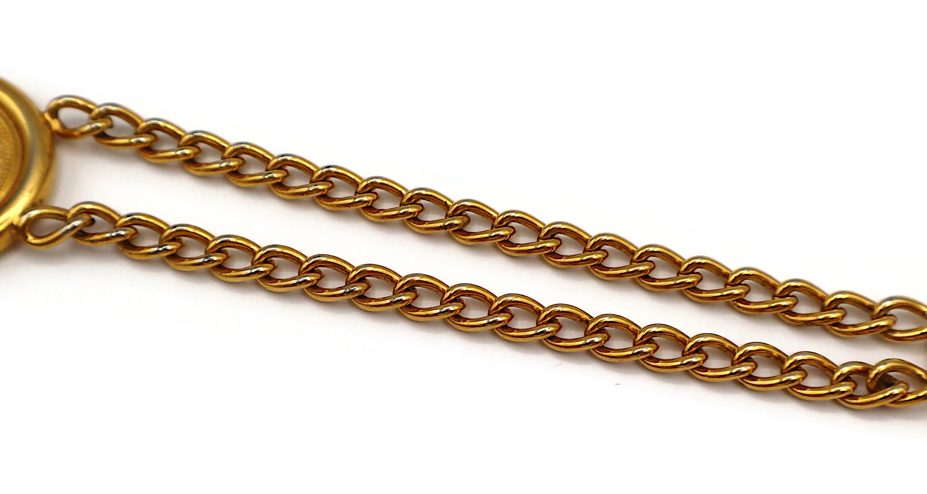 CHANEL Vintage Goldfarbener Kettengürtel mit Kette 31 Rue Cambon Paris Münzen, 1998 im Angebot 9