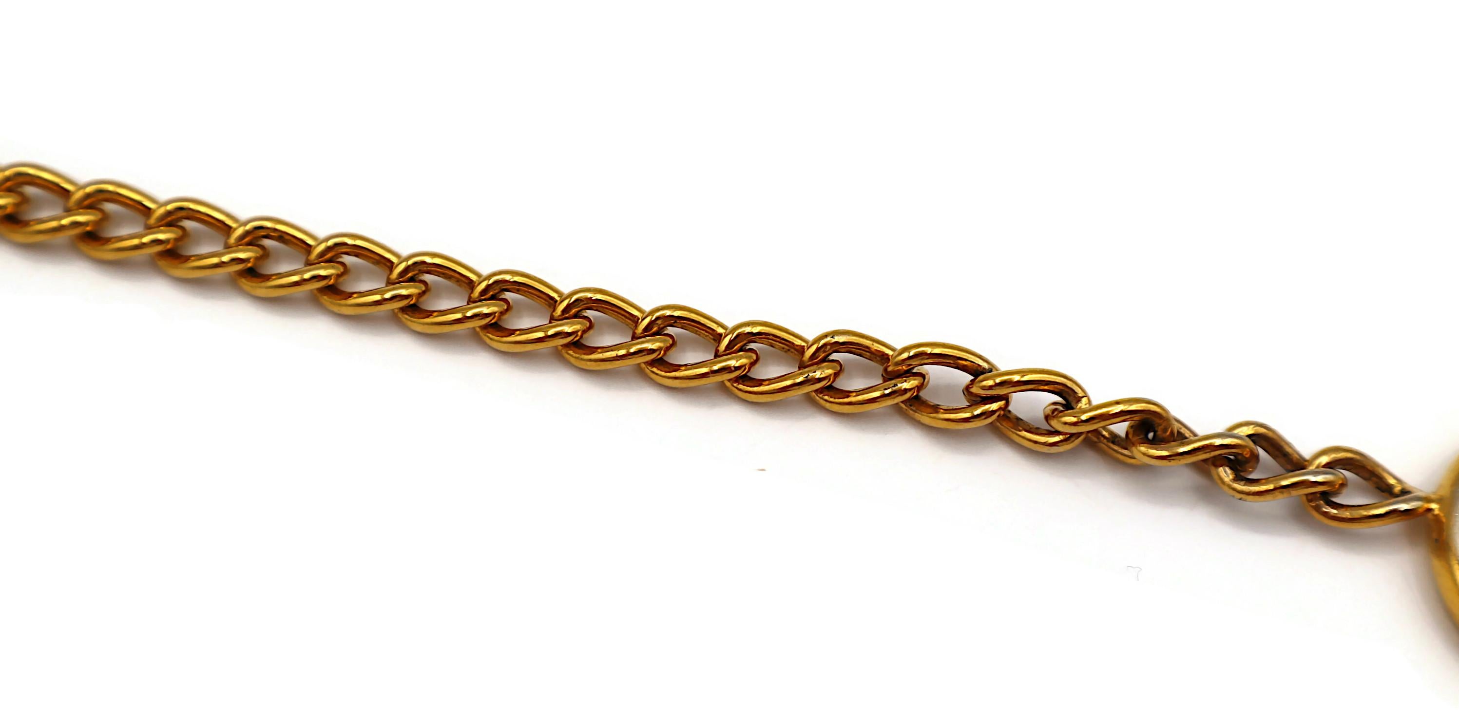 CHANEL Vintage Gold Tone Chain Belt 31 Rue Cambon Paris Coins, 1998 For Sale 13