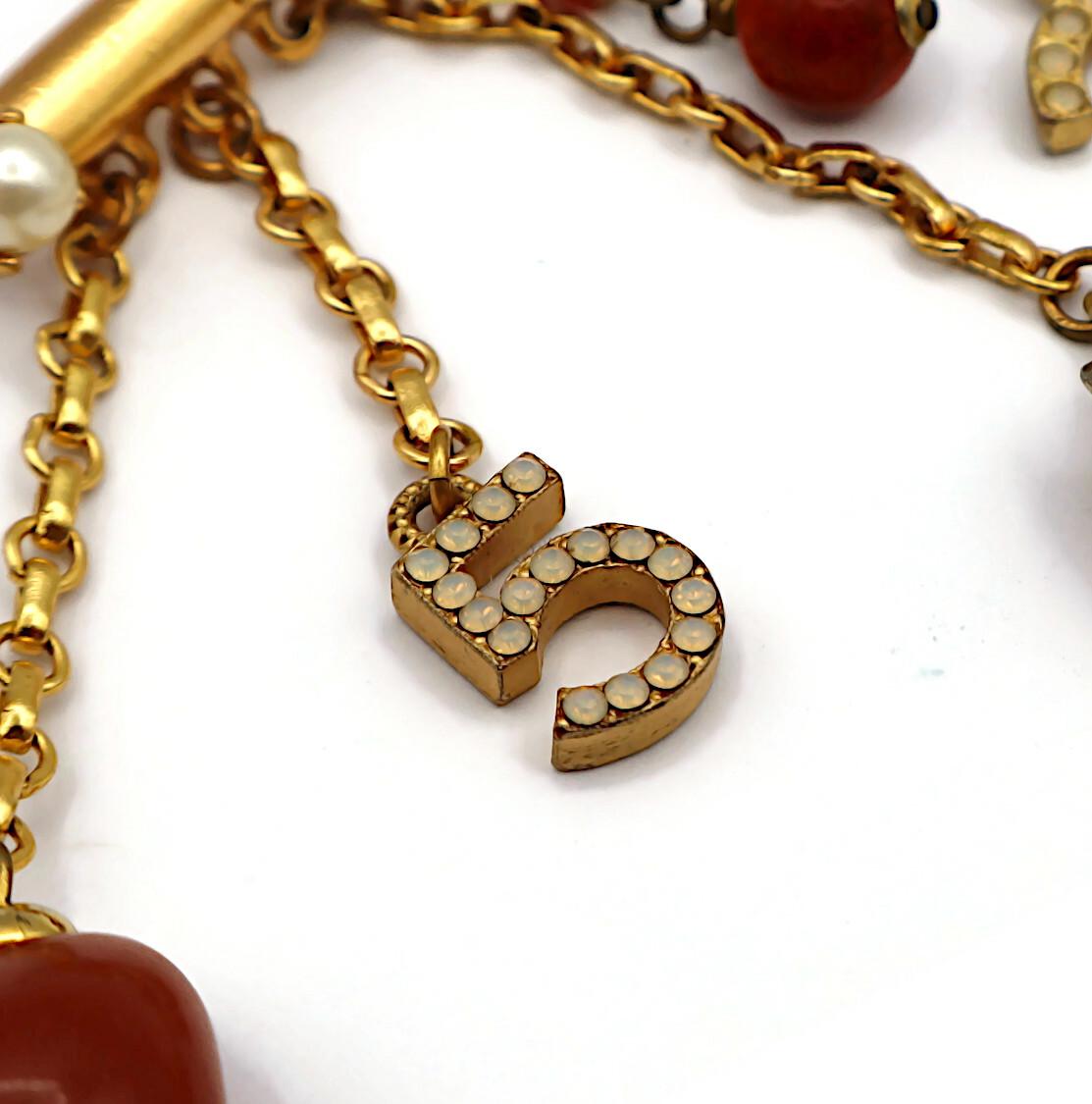 CHANEL Vintage Gold Tone Charm Brooch, Fall 2001 3