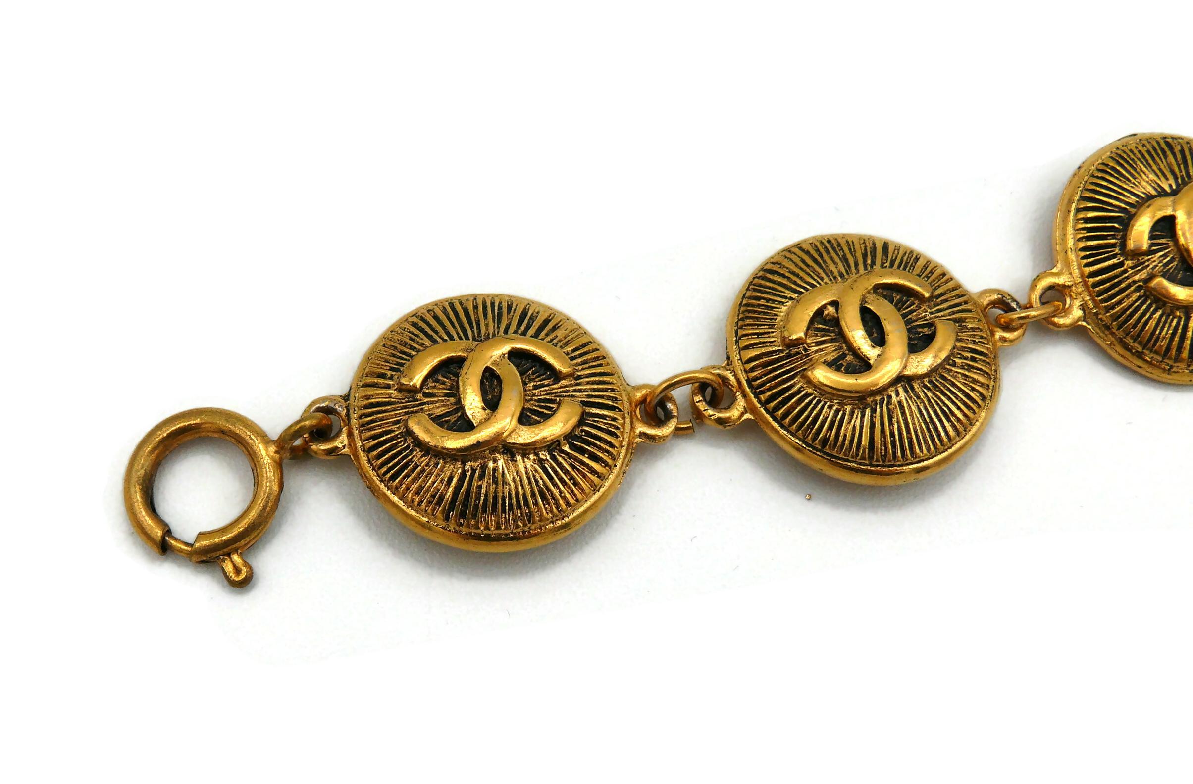 gold medallion bracelet