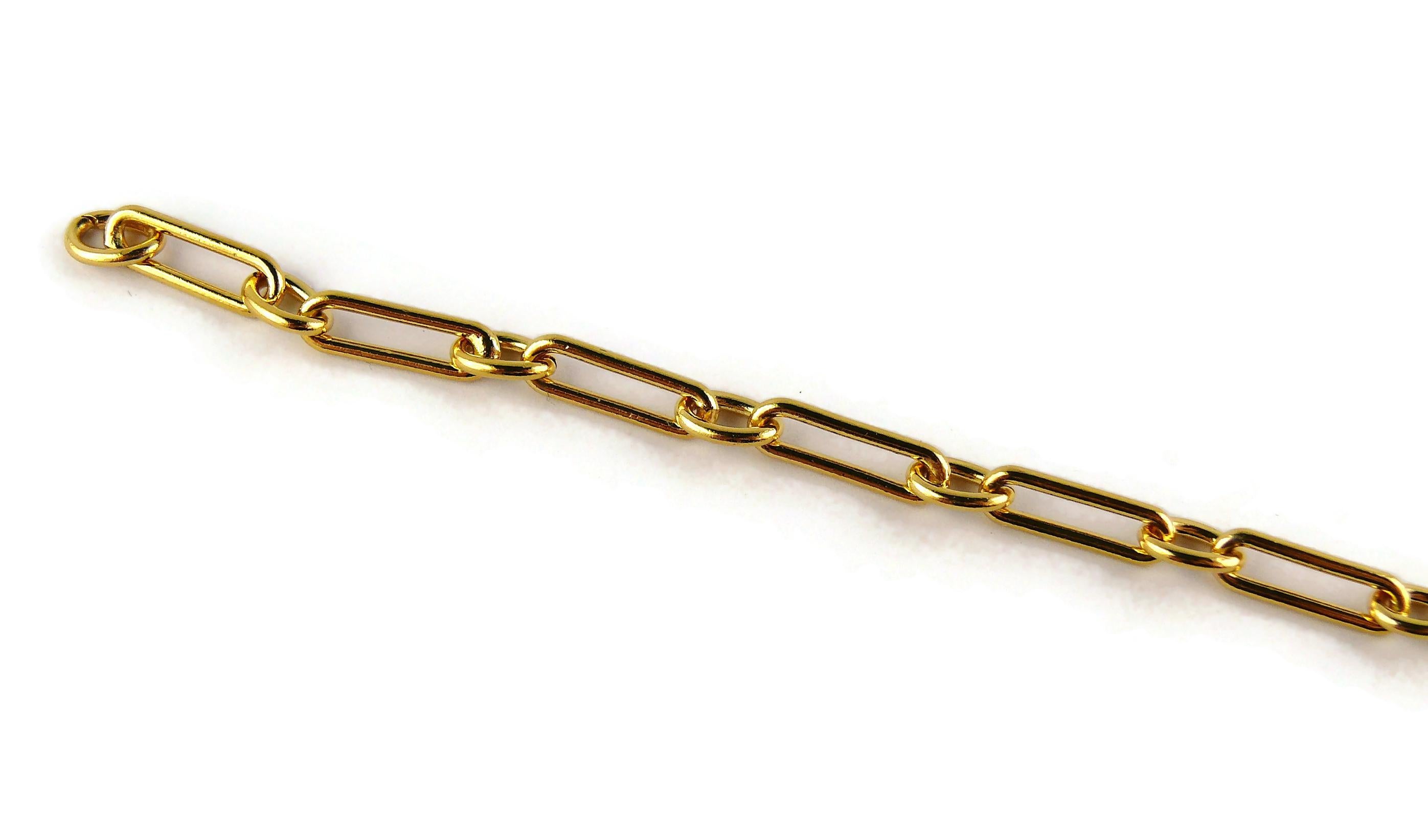 Chanel Vintage Gold getönte CC Logos Kette Halskette Damen im Angebot