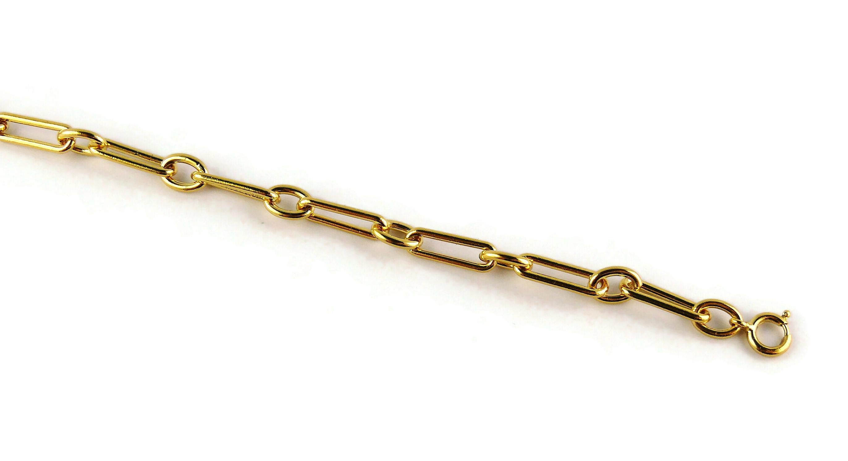 Chanel Vintage Gold getönte CC Logos Kette Halskette im Angebot 5
